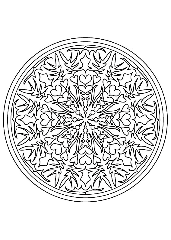 Difficult Mandalas (for adults) : Mandala to color difficult - 26